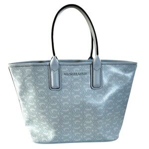Michael Kors Jodie Small Logo Jacquard Tote Bag Light Blue
